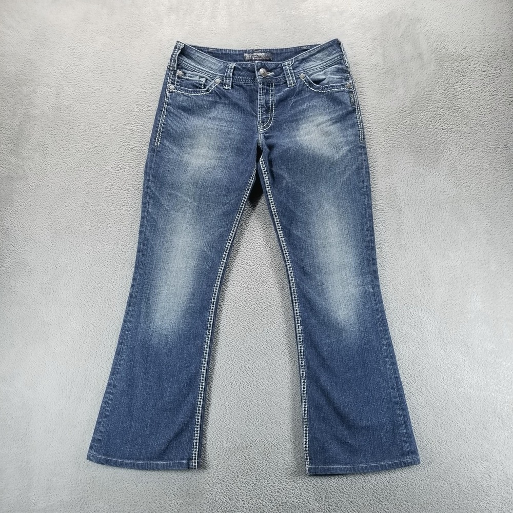 Silver Jeans Jeans Womens 30 Blue Suki Surplus Flap Pocket‎ Faded Y2K
